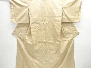 アンティーク　小格子織り出し手織り紬着物